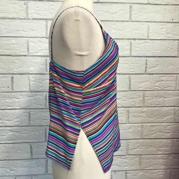 NWT Amanda Uprichard Striped Silk Cami - Picture 4 of 7